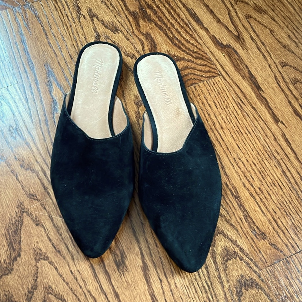 Madewell The Remi Black Suede Mule